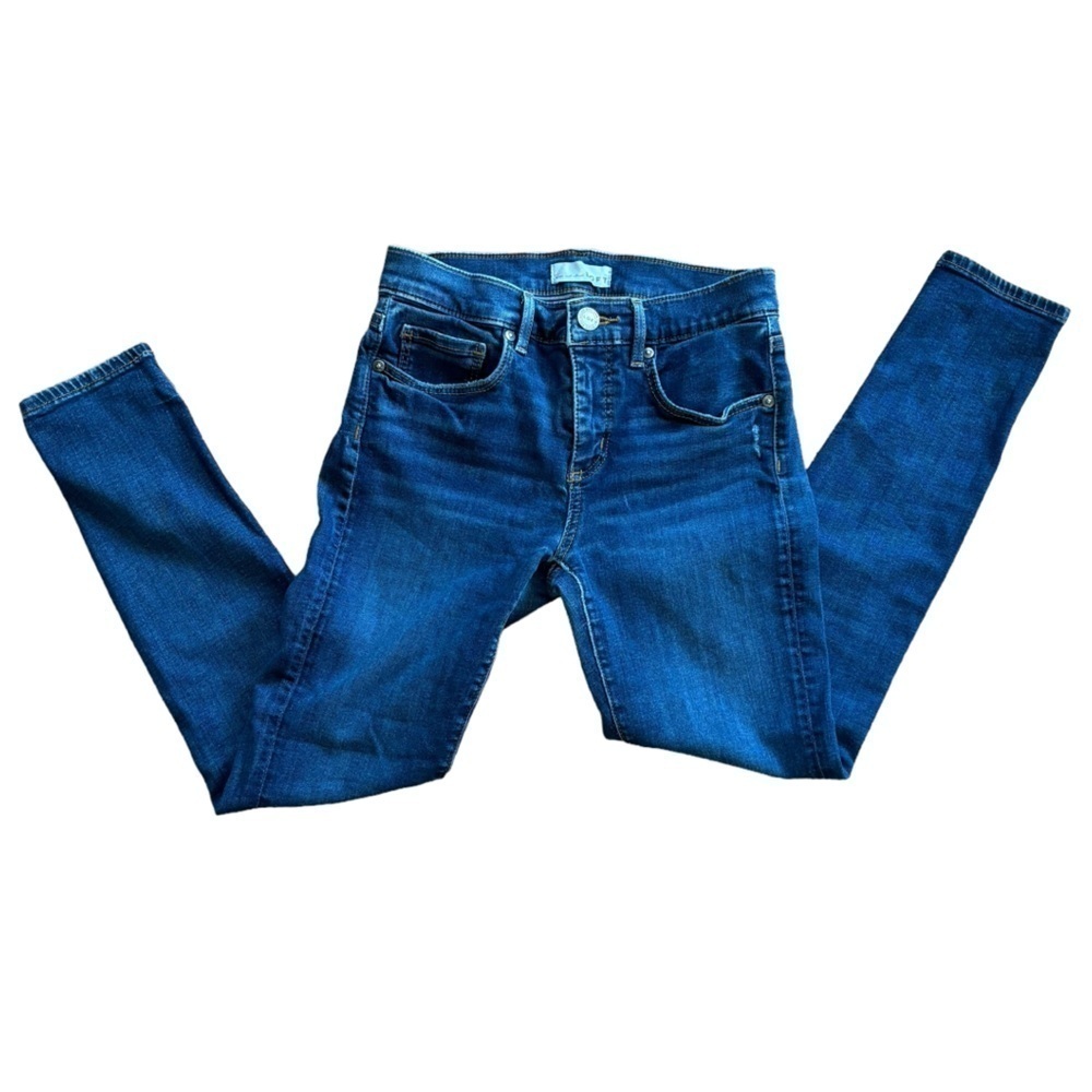 Loft Blue Denim Skinny Jeans Women’s 26 Feminine Classic contemporary Sleek Slim
